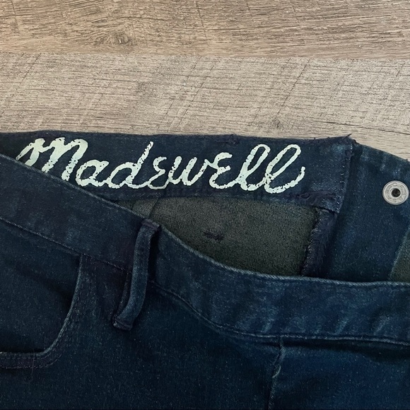 Madewell Back Zip Flat Front Dark Wash Stretchy Skinny Jeggings Jeans Size 27 - Picture 7 of 9